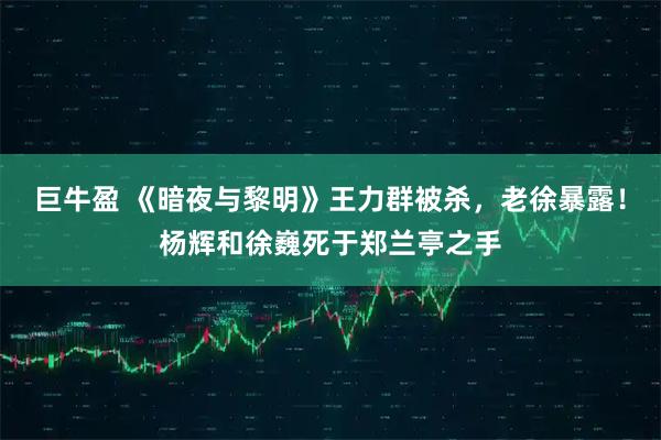 巨牛盈 《暗夜与黎明》王力群被杀，老徐暴露！杨辉和徐巍死于郑兰亭之手